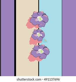 Greeting card with flowers.