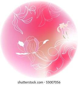 Greeting card with flowers
