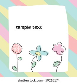 Greeting card with flowers