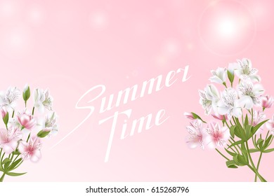 Greeting card with flowers