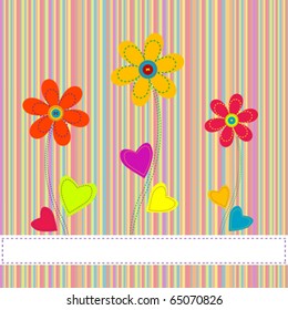 Greeting card with flowers