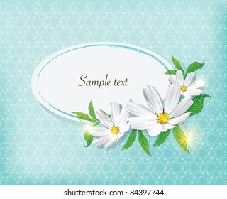 Greeting card with flowers
