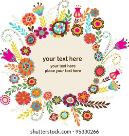 greeting card with flowers