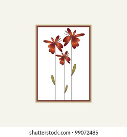 Greeting card with flowers