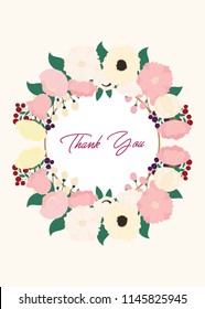 Greeting card with flowers autumn, can be used as invitation card for wedding, birthday and other holiday and summer background. Vector