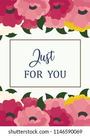 Greeting card with flowers autumn, can be used as invitation card for wedding, birthday and other holiday and summer background. Vector