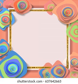 Greeting card with flowers background. Wallpaper. flyers, invitation, posters, brochure, voucher discount Vector illustration template Banners