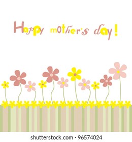 Greeting card with flowers for mother's day celebration