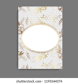 Greeting card with flowers. Vector background.