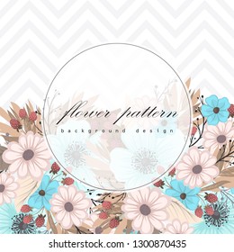 Greeting card with flowers, watercolor. Banner template. Vector frame