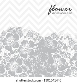 Greeting card with flowers, watercolor. Banner template. Vector frame