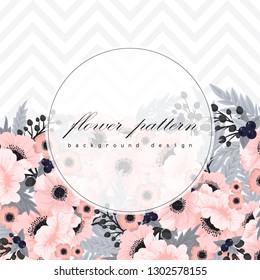 Greeting card with flowers, watercolor. Banner template. Vector frame