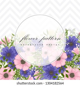 Greeting card with flowers, watercolor. Banner template. Vector frame