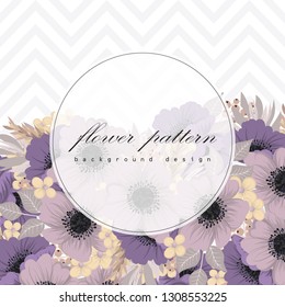 Greeting card with flowers, watercolor. Banner template. Vector frame