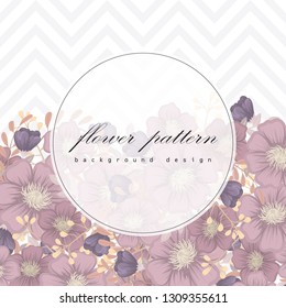 Greeting card with flowers, watercolor. Banner template. Vector frame