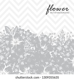 Greeting card with flowers, watercolor. Banner template. Vector frame