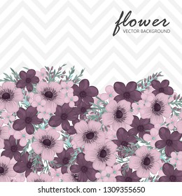 Greeting card with flowers, watercolor. Banner template. Vector frame