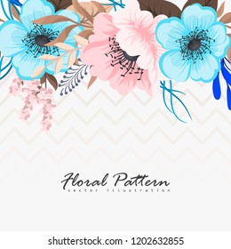 Greeting card with flowers, watercolor. Vector frame