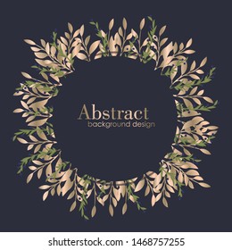 Greeting card with flowers,wreath. Vector frame