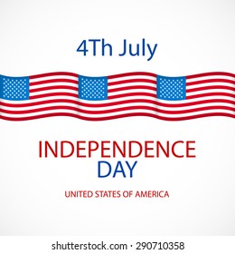 Greeting card for fourth of july holiday. EPS 10 contains transparency art