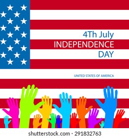 Greeting card for fourth of july holiday. EPS 10 contains transparency art