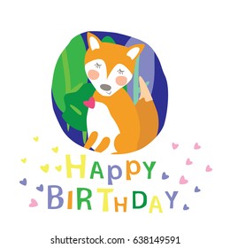 Greeting card fox