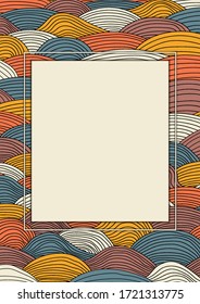Greeting card, frame with abstract pattern.