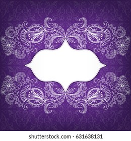 Greeting card with frame for design