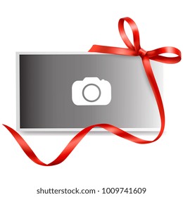 Greeting card. Frame of instant photo. Template for your design. Vector illustration