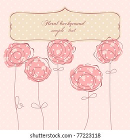 Greeting card with frame for text