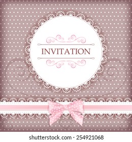 Greeting card with frame. Vector.