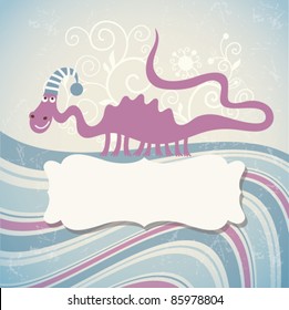 Greeting card with frame for your text