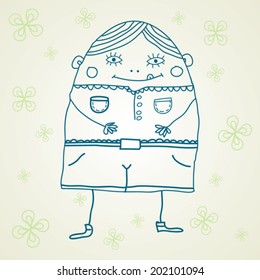 Greeting card with funny boy