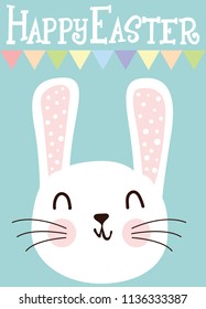 Greeting card with funny bunny