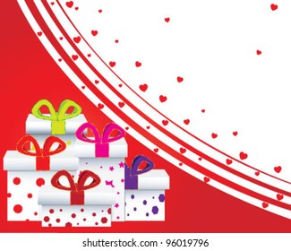 Greeting card with gifts