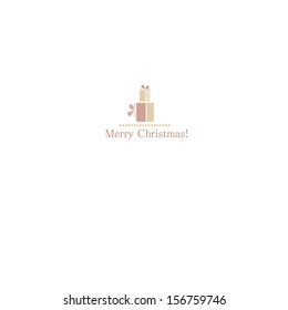 Greeting card with gifts boxes.Merry Christmas.Vector