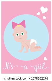 Greeting card: It is a girl