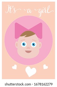 Greeting card: It is a girl