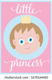 
Greeting card for a girl: little princess