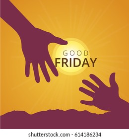 Greeting card for good Friday.