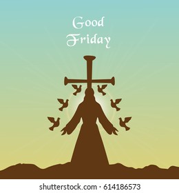 Greeting card for good Friday.
