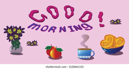 A greeting card of good morning.
