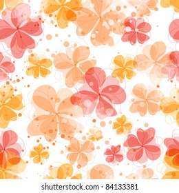 Greeting card in grunge or retro style. Design congratulation christmas.Seamless