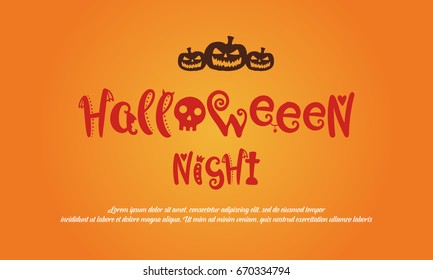 Greeting card Halloween design collection vector illustration