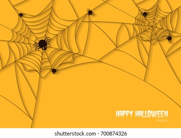 greeting card Halloween night background.Vector illustration.