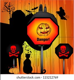 greeting card for Halloween - vector illustration