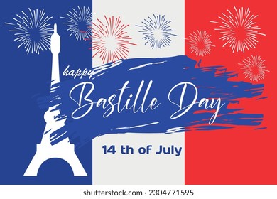 Greeting card for Happy Bastille Day