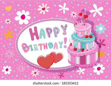 Greeting card "Happy Birthday"