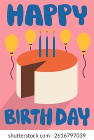Greeting Card Happy Birthday Illustration