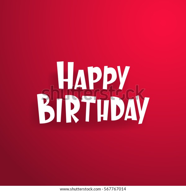 Greeting Card Happy Birthday Vector Illustration Stock Vector (Royalty ...